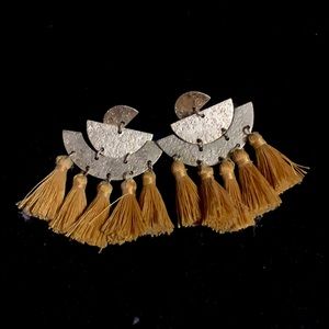 Gold tassel earrings